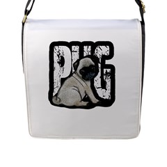 Pug Flap Messenger Bag (L) 