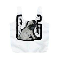 Pug Full Print Recycle Bags (M) 