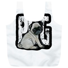 Pug Full Print Recycle Bags (l)  by Valentinaart