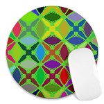 Abstract Pattern Background Design Round Mousepads Front