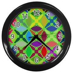 Abstract Pattern Background Design Wall Clocks (black) by Nexatart