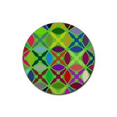 Abstract Pattern Background Design Rubber Round Coaster (4 Pack)  by Nexatart