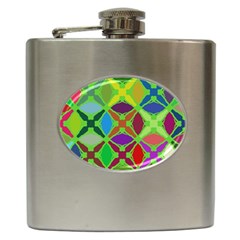 Abstract Pattern Background Design Hip Flask (6 Oz) by Nexatart