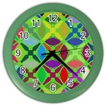 Abstract Pattern Background Design Color Wall Clocks Front