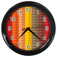 Abstract Pattern Background Wall Clocks (black) by Nexatart