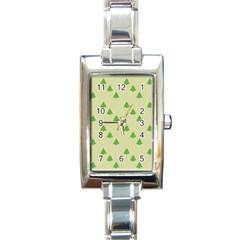 Christmas Wrapping Paper Pattern Rectangle Italian Charm Watch