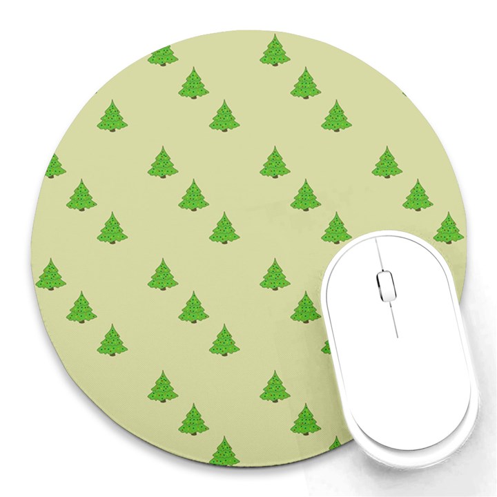 Christmas Wrapping Paper Pattern Round Mousepads