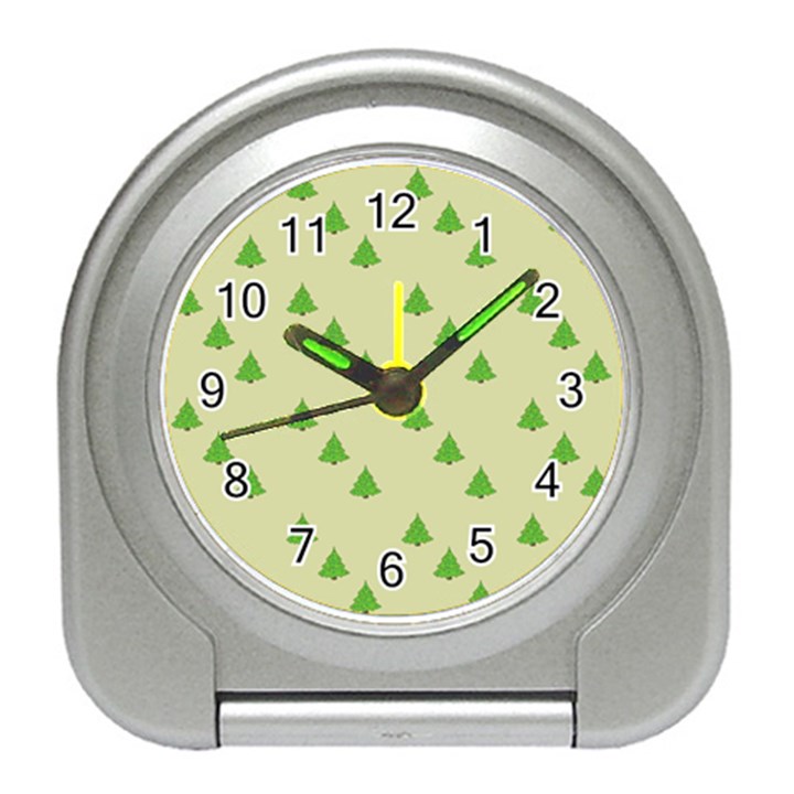 Christmas Wrapping Paper Pattern Travel Alarm Clocks