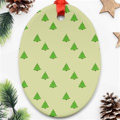 Christmas Wrapping Paper Pattern Oval Ornament (Two Sides)