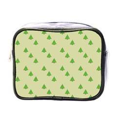 Christmas Wrapping Paper Pattern Mini Toiletries Bags by Nexatart