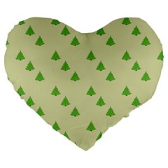 Christmas Wrapping Paper Pattern Large 19  Premium Heart Shape Cushions