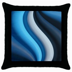 Abstract Pattern Lines Wave Throw Pillow Case (Black)