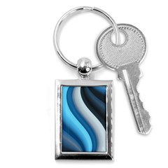 Abstract Pattern Lines Wave Key Chains (Rectangle) 