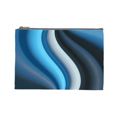 Abstract Pattern Lines Wave Cosmetic Bag (large)  by Nexatart