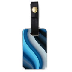 Abstract Pattern Lines Wave Luggage Tags (one Side)  by Nexatart