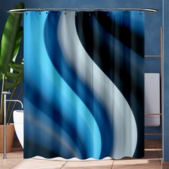 Abstract Pattern Lines Wave Shower Curtain 60  X 72  (medium)  by Nexatart