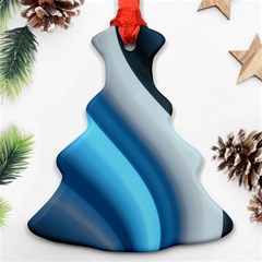 Abstract Pattern Lines Wave Ornament (Christmas Tree) 