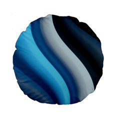 Abstract Pattern Lines Wave Standard 15  Premium Round Cushions by Nexatart