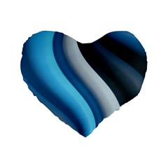 Abstract Pattern Lines Wave Standard 16  Premium Heart Shape Cushions by Nexatart