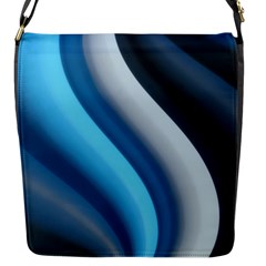 Abstract Pattern Lines Wave Flap Messenger Bag (S)