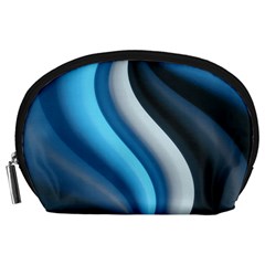 Abstract Pattern Lines Wave Accessory Pouches (large)  by Nexatart