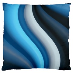 Abstract Pattern Lines Wave Large Flano Cushion Case (one Side) by Nexatart