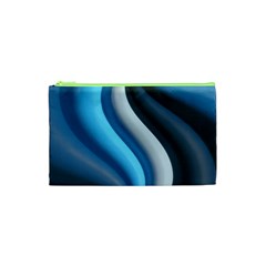 Abstract Pattern Lines Wave Cosmetic Bag (xs) by Nexatart