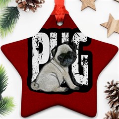 Pug Ornament (star) by Valentinaart