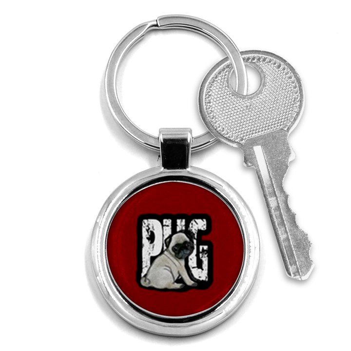 Pug Key Chains (Round) 