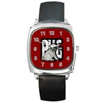 Pug Square Metal Watch Front