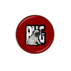 Pug Hat Clip Ball Marker (4 Pack) by Valentinaart