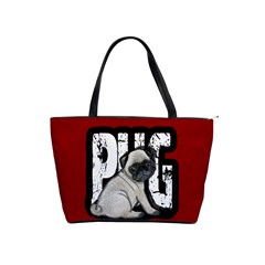 Pug Shoulder Handbags by Valentinaart