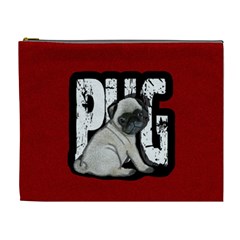 Pug Cosmetic Bag (xl) by Valentinaart