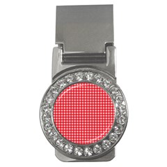 Pattern Diamonds Box Red Money Clips (cz)  by Nexatart