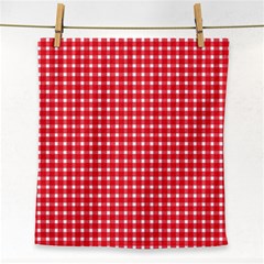 Pattern Diamonds Box Red Face Towel by Nexatart