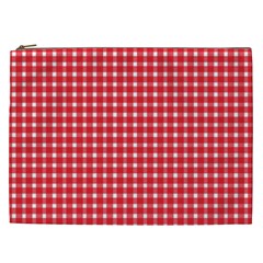 Pattern Diamonds Box Red Cosmetic Bag (xxl)  by Nexatart