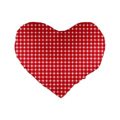 Pattern Diamonds Box Red Standard 16  Premium Flano Heart Shape Cushions by Nexatart