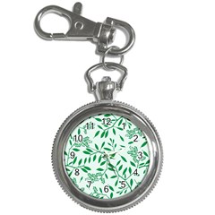 Leaves Foliage Green Wallpaper Key Chain Watches by Nexatart