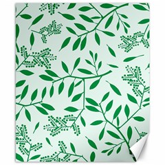 Leaves Foliage Green Wallpaper Canvas 8  X 10  by Nexatart