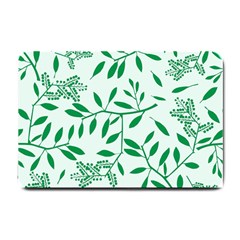 Leaves Foliage Green Wallpaper Small Doormat  by Nexatart