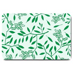 Leaves Foliage Green Wallpaper Large Doormat  by Nexatart