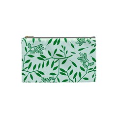 Leaves Foliage Green Wallpaper Cosmetic Bag (small)  by Nexatart