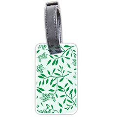 Leaves Foliage Green Wallpaper Luggage Tags (one Side)  by Nexatart