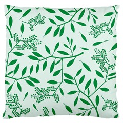 Leaves Foliage Green Wallpaper Large Cushion Case (one Side) by Nexatart