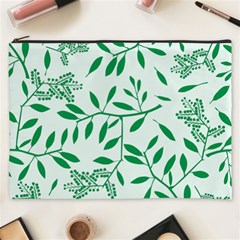 Leaves Foliage Green Wallpaper Cosmetic Bag (xxxl)  by Nexatart