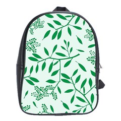 Leaves Foliage Green Wallpaper School Bags (xl)  by Nexatart