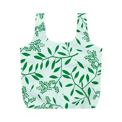 Leaves Foliage Green Wallpaper Full Print Recycle Bags (m)  by Nexatart