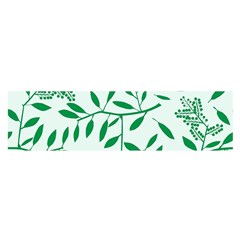 Leaves Foliage Green Wallpaper Satin Scarf (oblong) by Nexatart