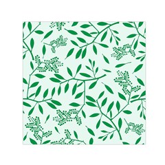 Leaves Foliage Green Wallpaper Small Satin Scarf (square) by Nexatart