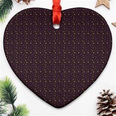 Pattern Background Star Heart Ornament (two Sides) by Nexatart